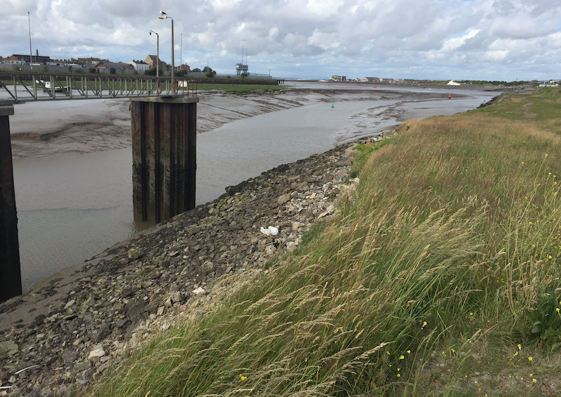 The channel in and out of Fleetwood Marina